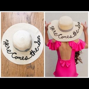 Joyfolie wide brim Here Comes the Sun hat